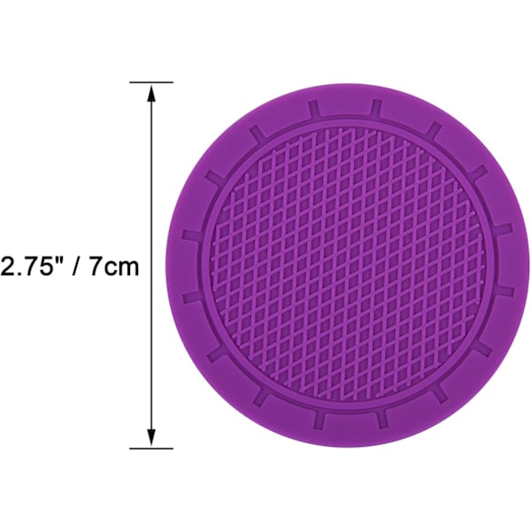 4 st Lila 7cm Bilunderlägg, Antisladd Universal Bilinredning