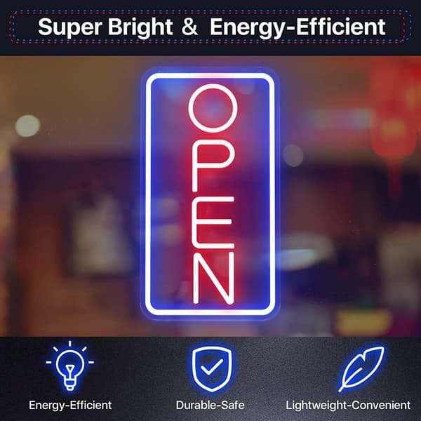 LED Öppen Neon Bokstav Väggkonst Öppen Ljusskylt USB Dimbar Neon L
