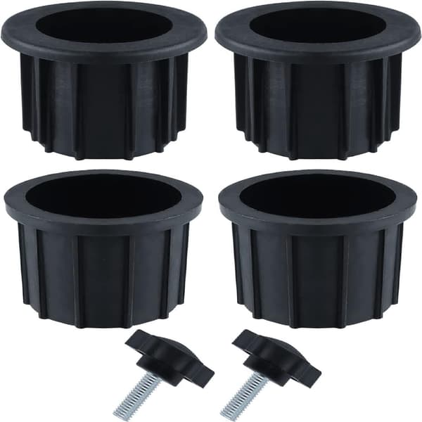 Sæt (6 stk.) af reservedele til parasolfod, inklusive 4 stk. parasolhulring og 2 stk. håndskruer, parasol