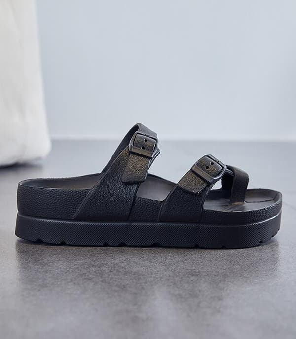 Naisten Platform-sandaalit Mukavat mustat black 40