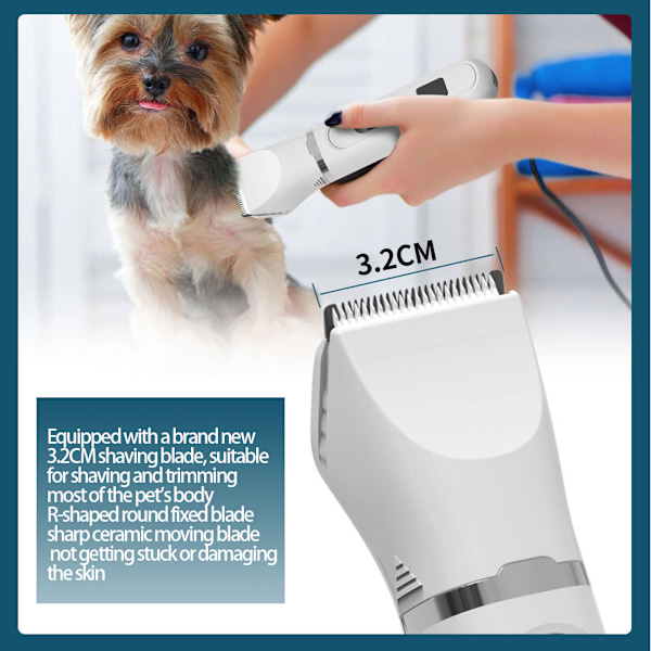 4-i-1 Professionel Hundefrisørklipningssæt LCD Hundefrisørklipningssæt Pink