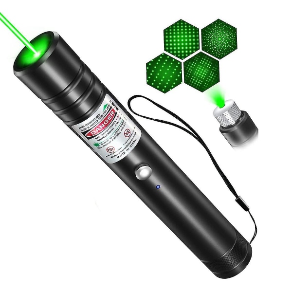 Uppladdningsbar grön laserpekare med lång räckvidd, laserpekare, tv led LCD stark laserpekare