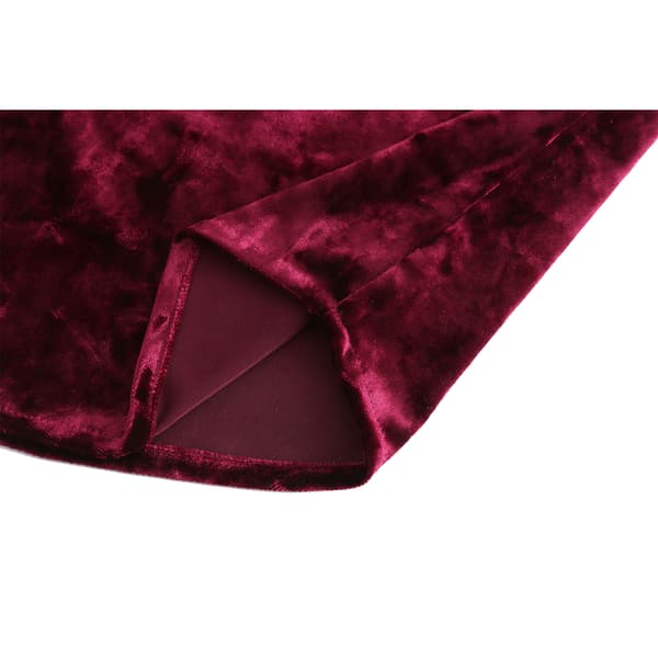 Langærmet fløjlsskjorte til mænd med knapper, krave og bluse, rød Red S
