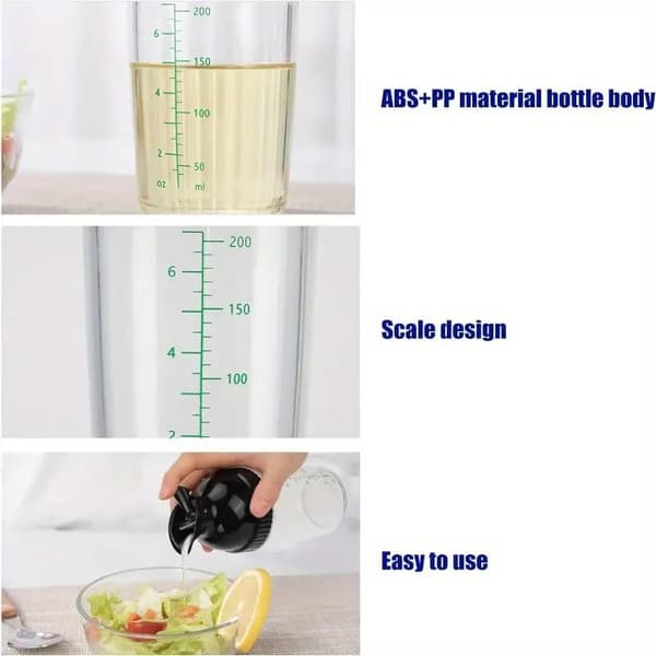 Salladsdressing Shaker Behållare, Hemlagad Olja och Vinäger Salladsdressing Flaska Mixer Dispenser Green