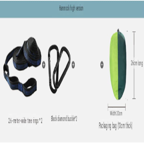 Shiyi Utomhus Fallskärmstyg Hängmatta i Nylon – Camping & Fritidsgunga color-2