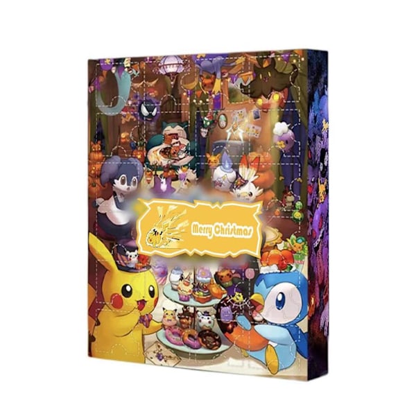 Pokemon 2024 Julekalender for Barn, (Oppgradert Versjon) 31 Gavedeler - Tilfeldig Stil (Blindboks), Adventskalender for Barnfestival I