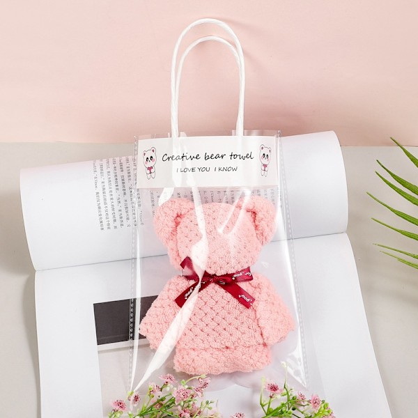 Mjuk Handduk, Vikbar Björnhandduk, Jul- och Födelsedagspresent - Design Ultra Mjuk och Superabsorberande Badhandduk 30*30-Tote Bag pink