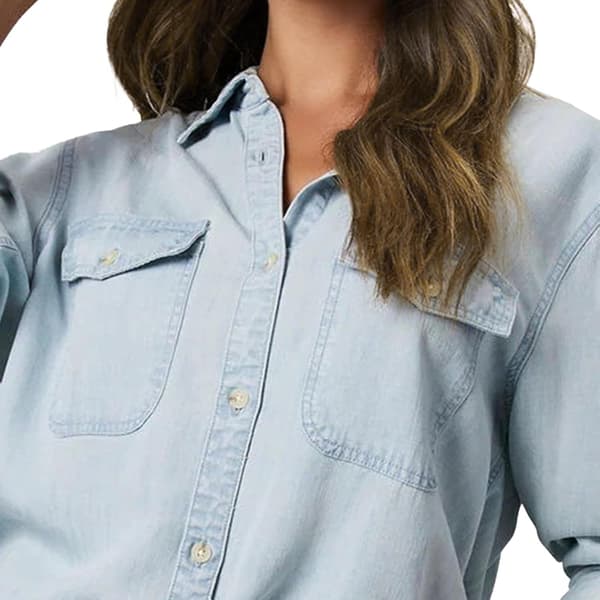 Dame Button-Down Denimskjorte, Afslappet Revers Langærmet Denimjakke, Slim Fit Efterårsbluse med Lomme gris L