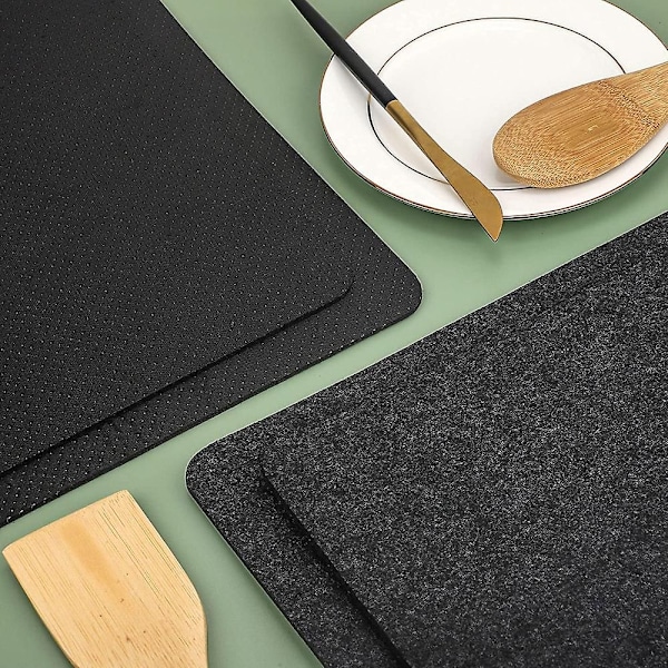 Varmebestandig Matte for Fritøser, 2 stk Varmebestandig Dyna Benkeplate Beskyttelsesmatte Kaffetrakter Matte - Perfekt