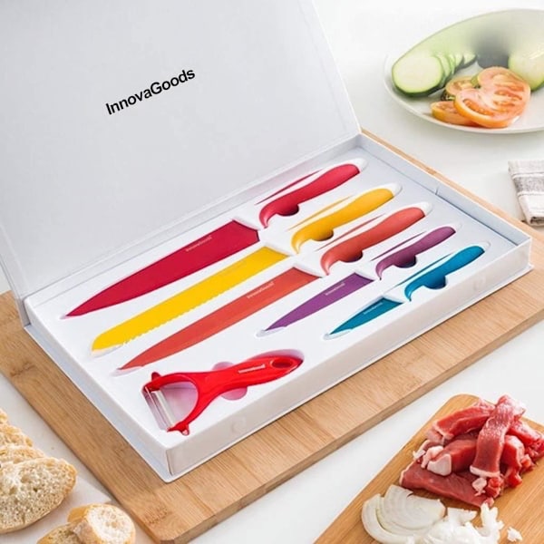 Knife Set with Potato Peeler - Color Multicolor multifärg