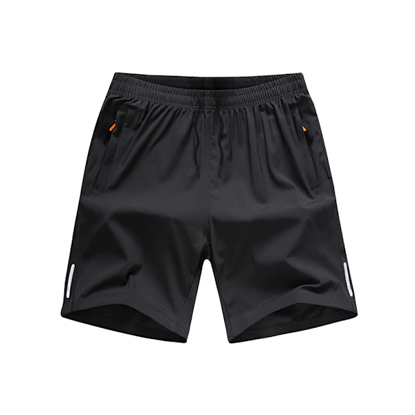 Mænds afslappede strandshorts i issilke, kølige, åndbare, elastiske, slanke, hurtigtørrende, store størrelser, grå grå Gray 5XL