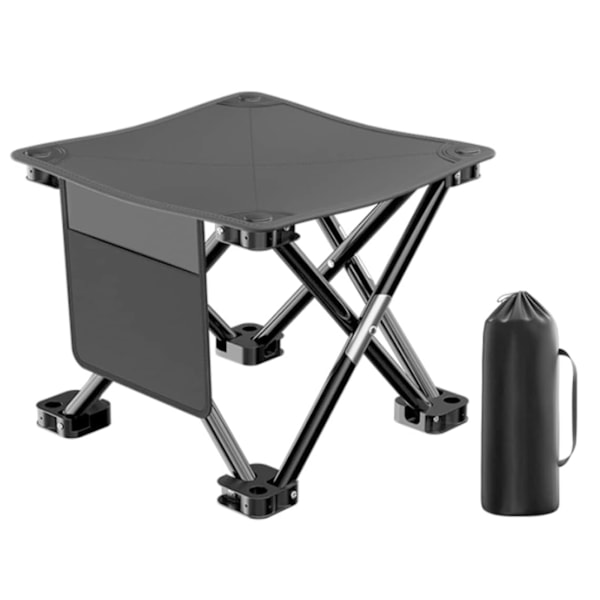 Fällbara campingpallar hopfällbara, hopfällbar pallstol, bärbara lätta fällstolar för utomhusbruk Black