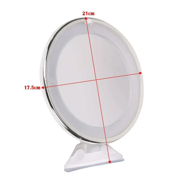 Makeup Spejl med 10X LED-forstørrelsesspejl, Hvid White