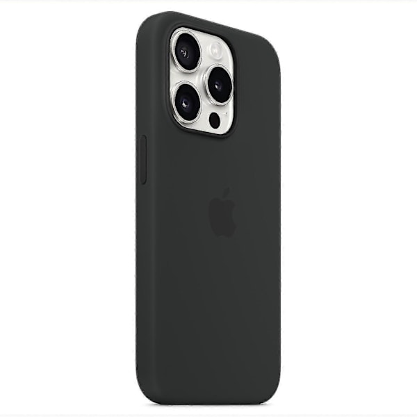 Silikone etui til iPhone 15 Pro, MagSafe-kompatibel Sort Sort Sort Black iPhone 15 Pro