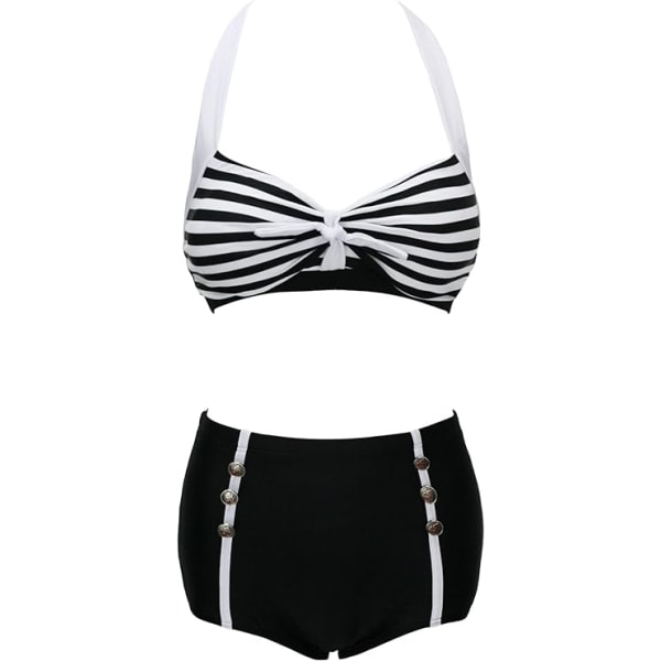 Women's retro half swimwear bikini set