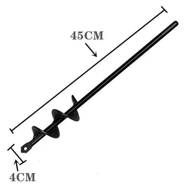 Forbedret 4x45cm Hagejordbor, Kompatibel med de fleste driller