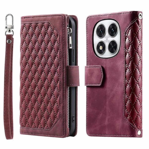 för Xiaomi Redmi Note 14 Pro 5G Mobiltelefonfodral - X Wine Red