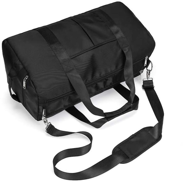 Gymväska för män Kvinnor, Sports Rese Duffelbag, Carry On Bag Weekender Overnight Bag, Vattentålig Sports Gym Tote Bags Simyoga Black