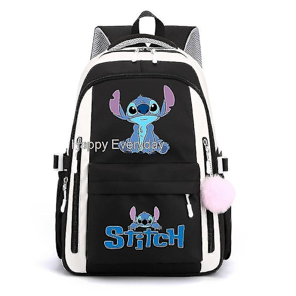 Lilo och Stitch Ryggsäck Dam Herr Hög Kapacitet Vattentät College Skolväska Trendig Dam Herr Laptop Skolväska Gray