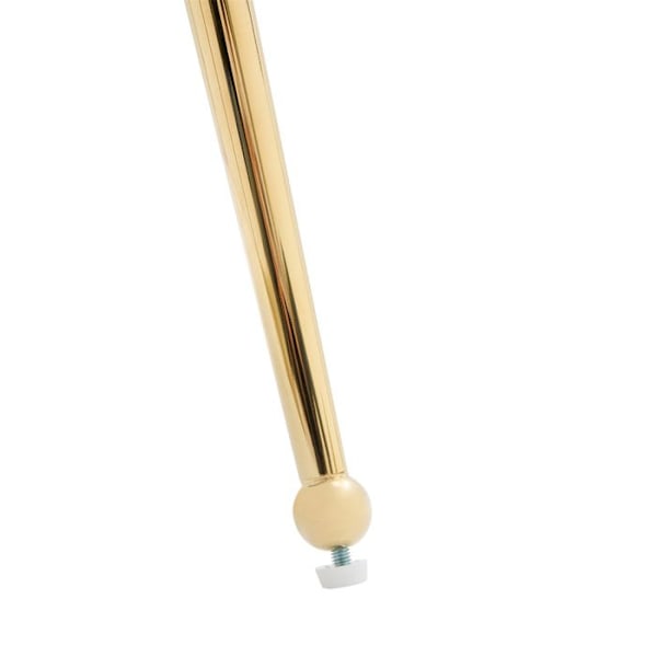 Set om 6 Matstolar med Ryggstöd och Armstöd, Salongstol med Sammet och Guldmetalben, Beige Beige och Guld