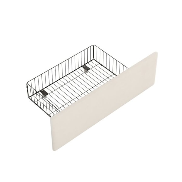 Säng för vuxna med 4 lådor - 160x200cm - Justerbar huvudgavel - Lameller - Massivt trä - Beige Beige