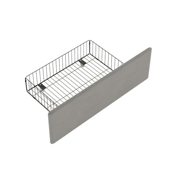 Säng för vuxna med 4 lådor - Grå - 140x200cm - Justerbar huvudgavel - Bäddbotten med lameller - Massiv trä Grå