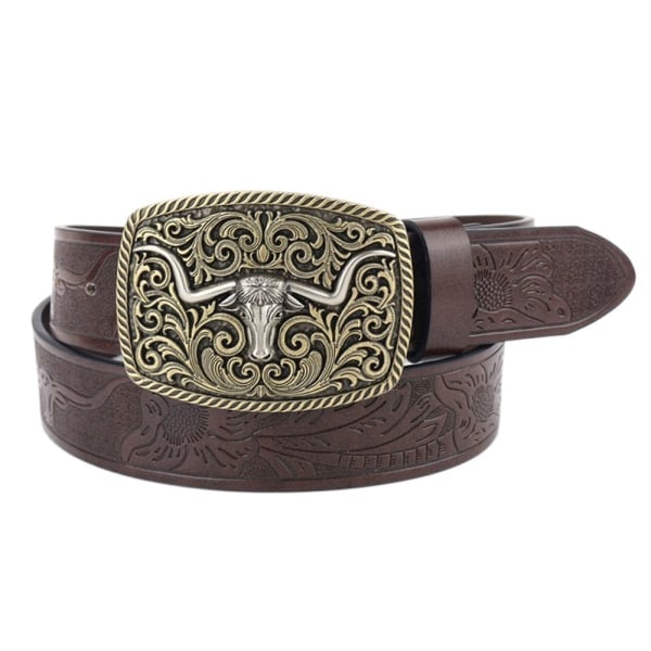 Western cowboybelte for menn, spenne, belte, KAFFE 110CM kaffe 110cm kaffe kaffe coffee 110cm
