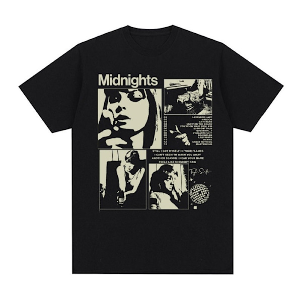 Svart Multi-Stil Taylor Swift Fan T-skjorte Trykt T-skjorte Genser Voksen Kolleksjon Taylor Swift T-skjorte Tilgjengelig i Ulike Stiler stil 3 style 3 XXXL
