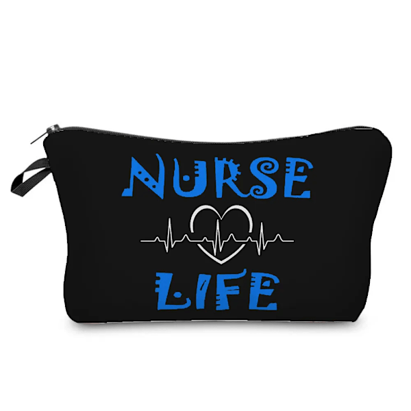 Tegneserieprint Sygeplejerske Kosmetiktaske Hospital Læge Gave Makeup Taske Rejse Mini Toilet Taske Dame Taske Organizer Insat hz7000 Nurse Bag