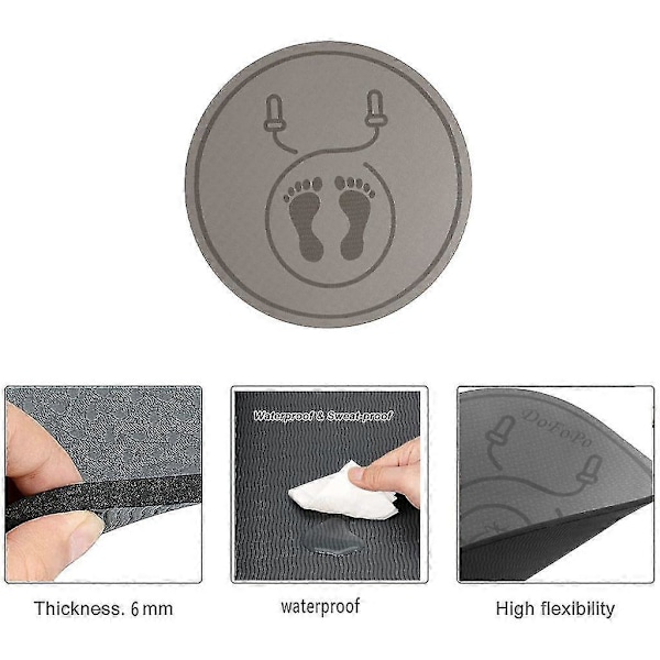 Hoppetau Matte Rund Matte Treningsmatte Slitesterk Sklisikker Langvarig Arbeidsavslapningsmatte VR Matte Treningshoppematte pink