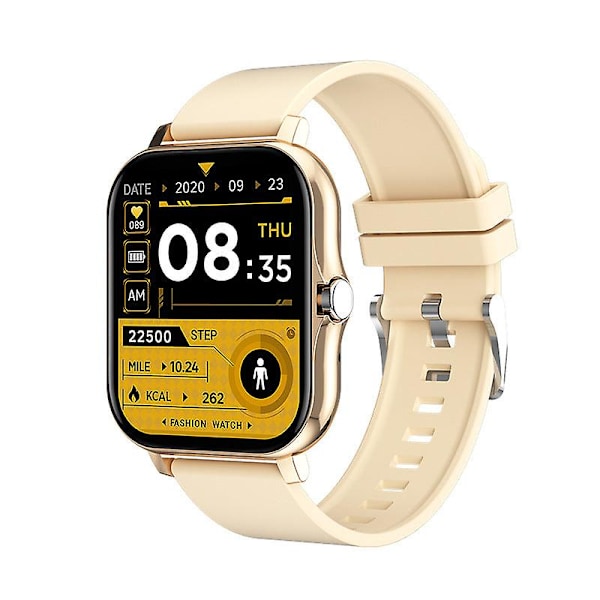 Sportskrittteller Hjertefrekvens Blodtrykk Blodsukker Søvn Helse Overvåking Vekkerklokka Y13 Smartklokke Y13 gold silicone strap
