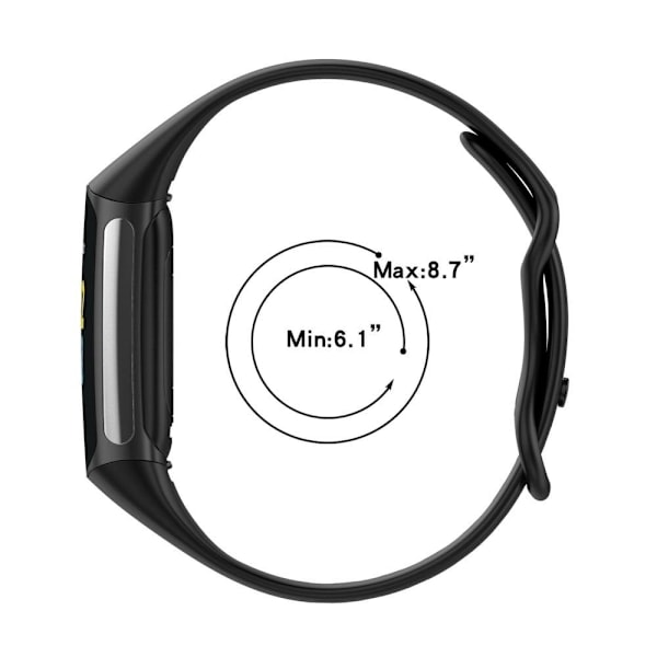 Fitbit Charge 5 Enkelt TPU-klokkerem - Mørk lilla / Størrelse: S Purple Lila