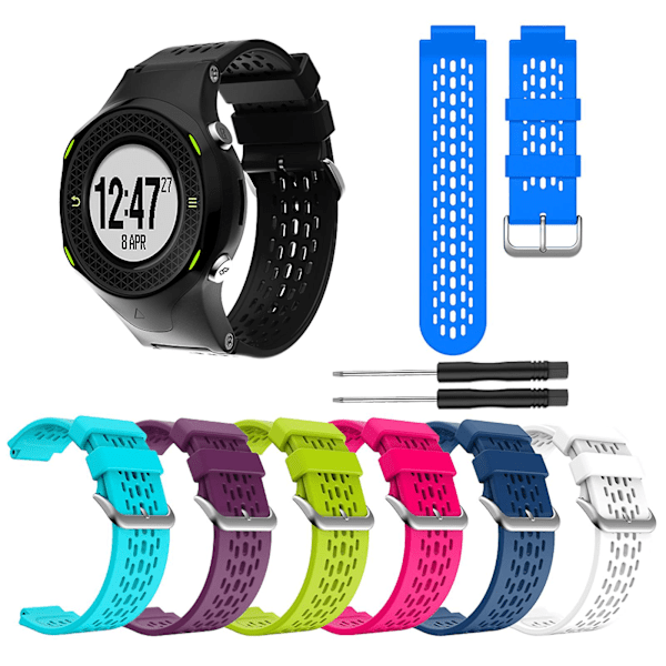 Mjukt silikonarmband för klocka, ersättningsarmband, andningsbart sportarmband för - Approach S4/s2 Vivoactive [LGL] Blue