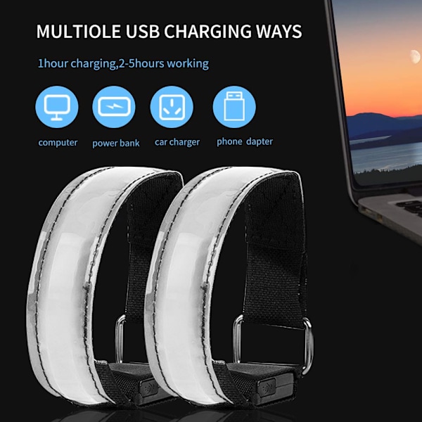Belyst armrem, belyst armband, handledsrem inkl.