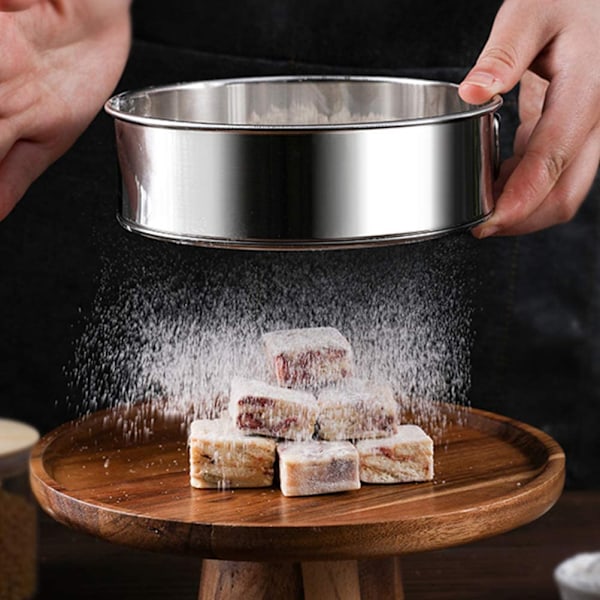 Melsikt for baking, profesjonell rund rustfritt stål