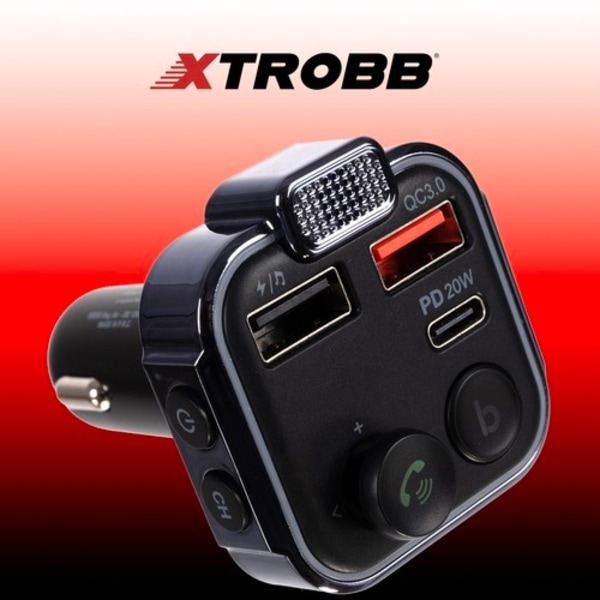 Bluetooth FM-sändare & Laddare 20w - För bilen - Billaddare 100