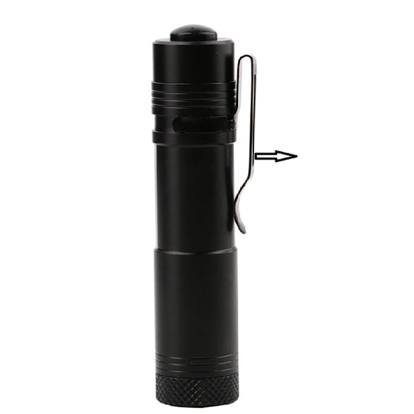 Mini COB LED Liten och Kompakt Ficklampa Svart