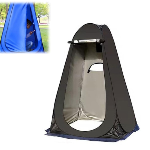 Pop-up Tält Omklädningsrum - Stående - Camping Svart