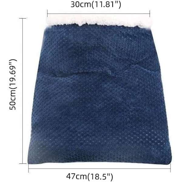 Kissapussi, Lämmin Sisäkissaluola, Pehmeä Pehmokissan Rauhoittava Sänky, Mukava Lemmikkipesäsänky, Talvinen Lemmikkisänky Koirille ja Kissoille Enintään 6 kg (Sininen)