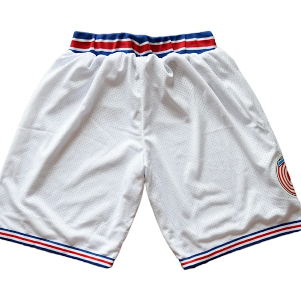 Hvite Svarte Blå Basketballshorts hvit white XL