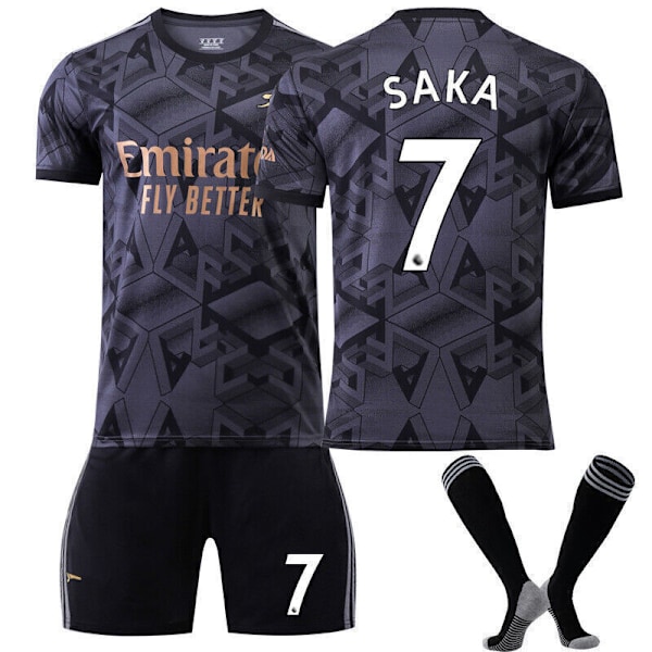 Nya Pojkar Barn Fotbollskit Kortärmad Tröja Strumpor Set Fotboll Arsenal Bortaställ #7 arsenal away kit #7 26/(10-11 years)