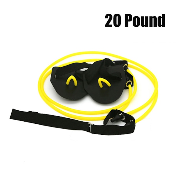 Simtränare Armstyrka Träningsredskap Motståndsband med Simpaddel Yellow (60 lbs)