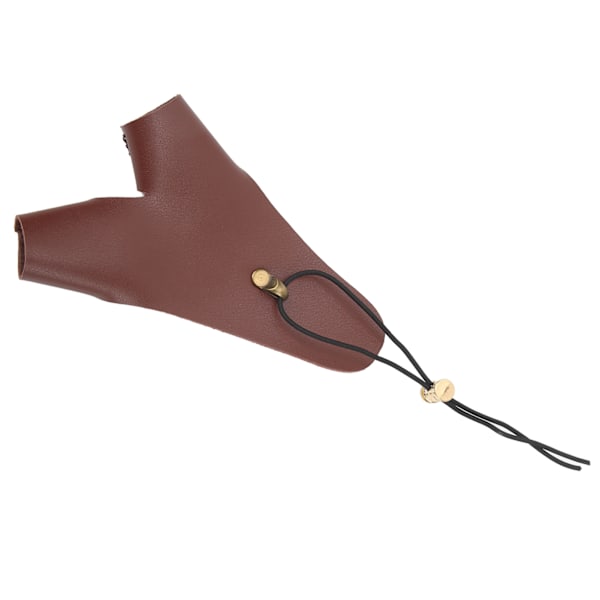 Bågskytte Handskydd PU Läder Justerbart Skytte Handskydd Handske för Traditionell Utomhus Bågskytte Brun 0.1
