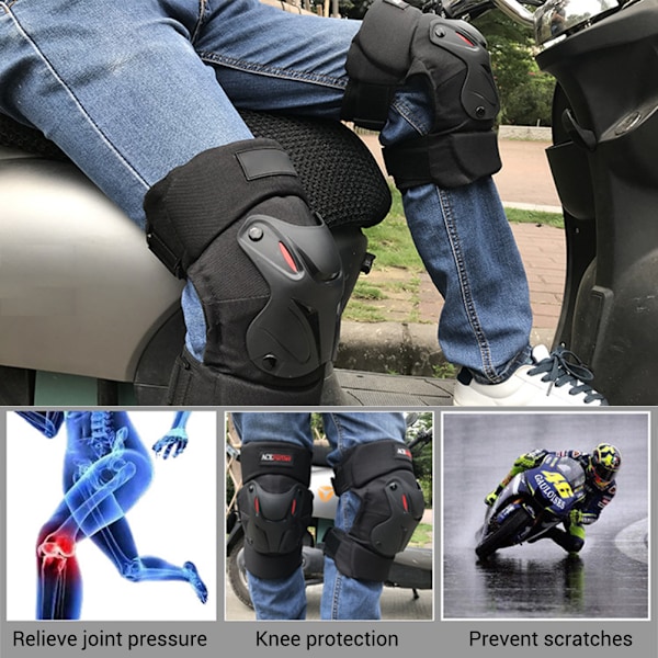 Par Knäskydd Justerbara Ergonomisk Leddesign Knäskydd för Motorcykel Cykel Skateboard