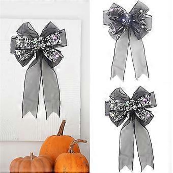 Festives Halloween LED Sløjfe Dekoration i Forskellige Farver til Indendørs og Udendørs Brug Sektion B (Sektion B) Section B