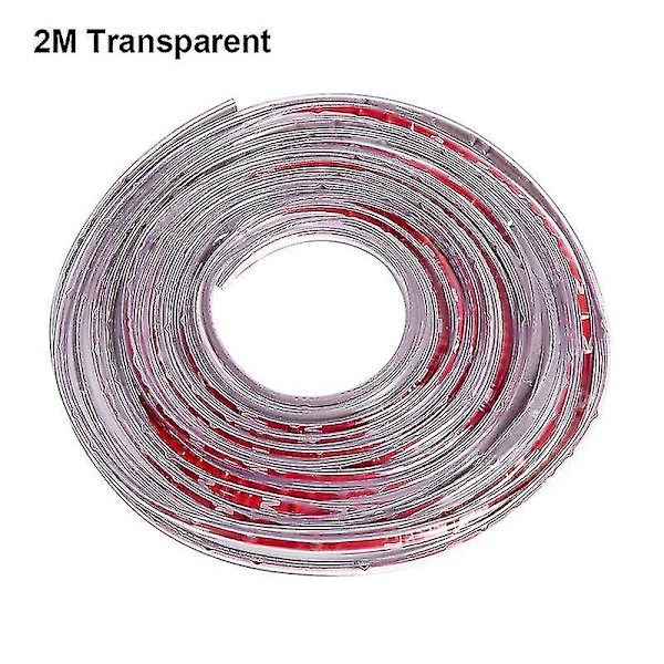 2/5/10m Bildør Beskyttelse U-Type Universal Dørkantbeskytter List Gummilister Forsegling Ripebeskyttelse List for Bil 2M Transparent