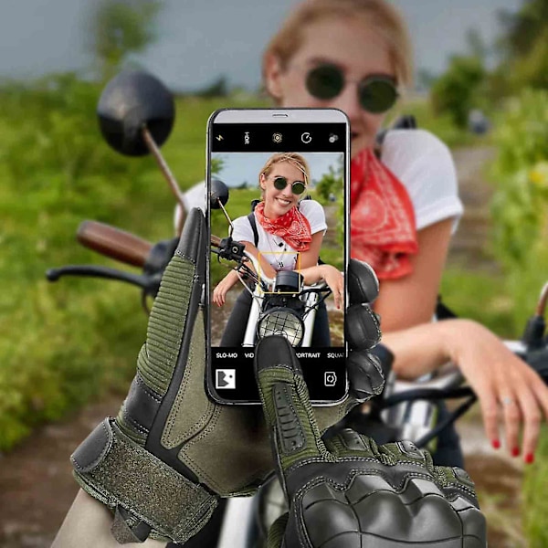 Uforgængelige Beskyttende Taktiske Handsker med Fuld Finger - Taktiske Herrehandsker, Touch Screen, Fuld Finger, til Jagt, Motorcykel Brun Brown XL