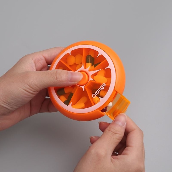 Pillerask medicinförvaring pillerask veckopiller 7 orange oransje