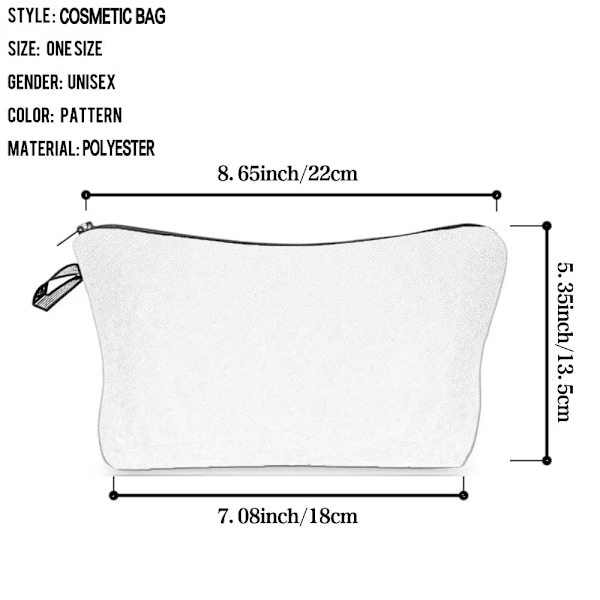 Tegneserieprint Sygeplejerske Kosmetiktaske Hospital Læge Gave Makeup Taske Rejse Mini Toilet Taske Dame Taske Organizer Insat hz7107 Nurse Bag