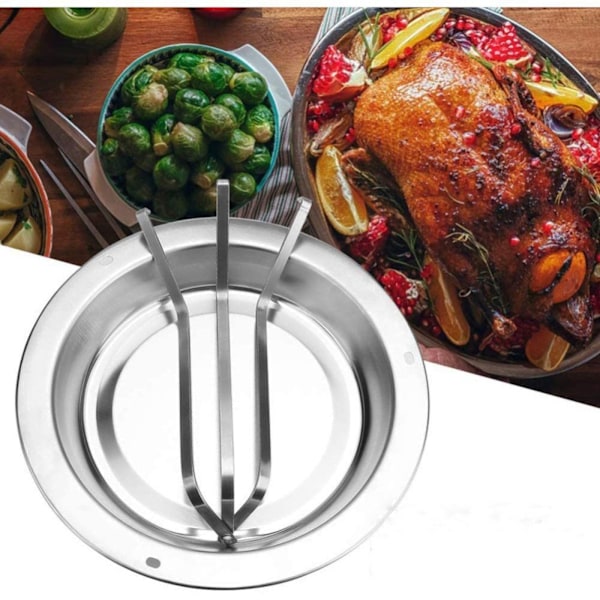 ##/Kombinasjonsgrill BBQ Kyllinggrill Kyllingstekerstativ Øl Bærbar Bakebrett##/